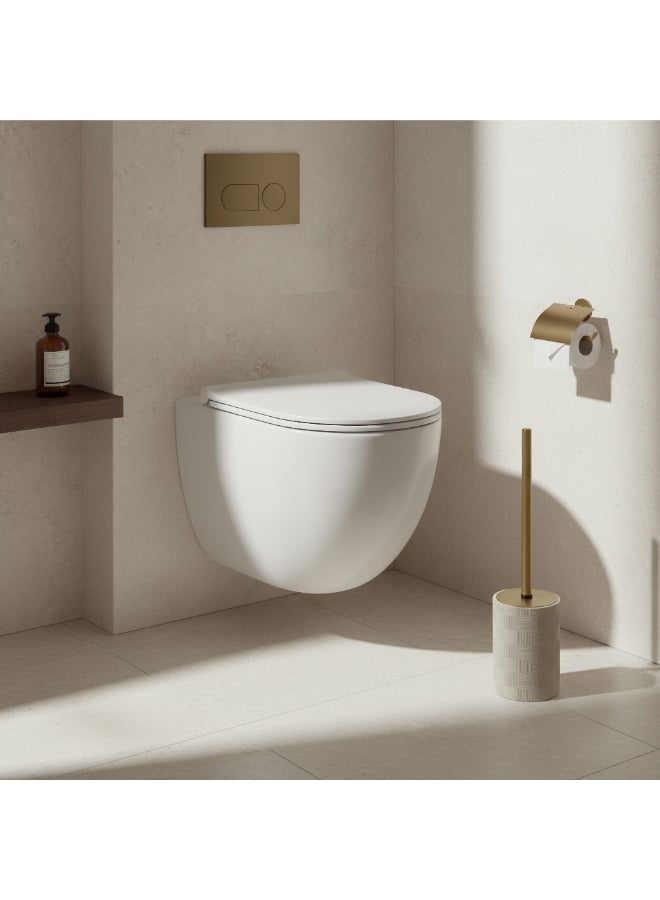 Home Box Juan Toilet Brush with Gold Handle - Image 3